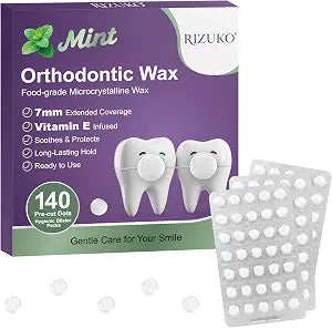 Orthodontic Wax for Braces & Aligners, 140-Count Pre-Cut Dots