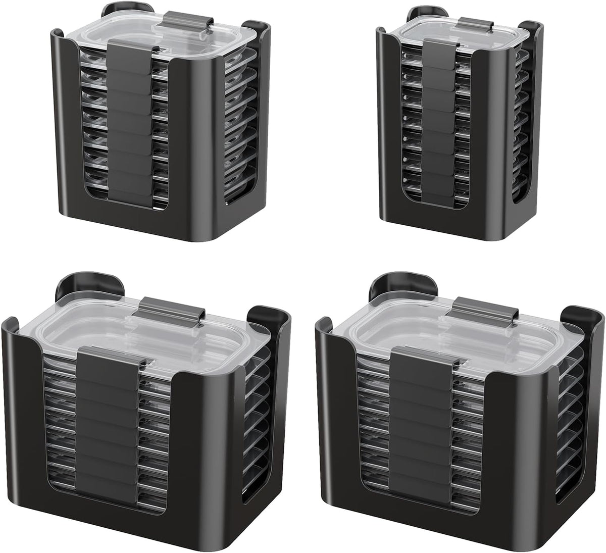 PanPanPal Lid Organizer For Rubbermaid Brilliance, 4 Pack Lid Storage
