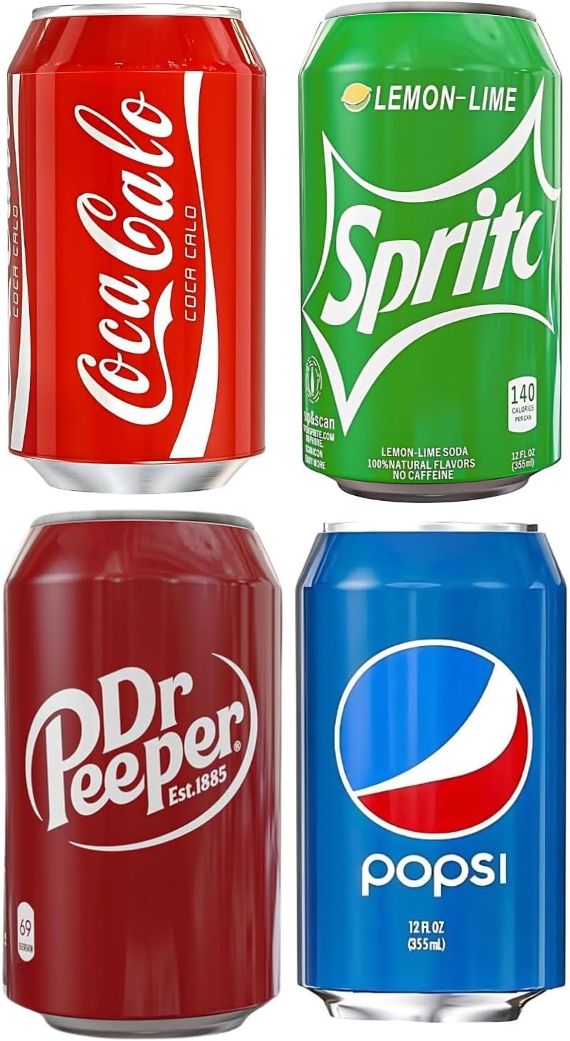 BeerSkin Silicone Can Covers that Look Like Soda 12 oz (355 ml) - 4 Pk