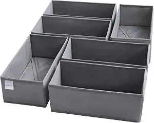 6 Packs Dresser Drawer Organizers for Clothing,Woven-Fabric Baby Clothes Organizer and storage in Bedroom-Closet & Drawer Organization-1 Large Cell