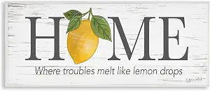 Lemon Drops Sign Farmhouse Kitchen, 13 x 30 Inch Framed Gicle Print