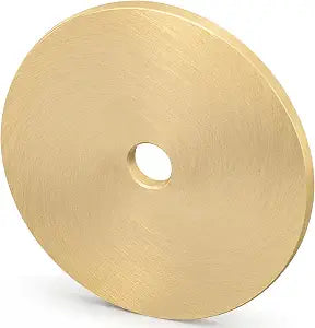 QOGRISUN 10 Pack 1-1/4 Inch Solid Brass Round Cabinet Knob Backplate