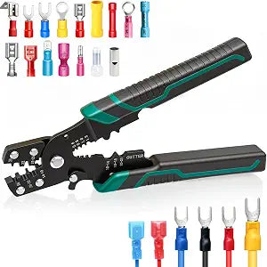 Twidec/Wire Crimper Tool With Stripper Cutter,Multifunctional Crimping Pliers Terminal Pliers For Insulated Electrical Connectors(22-10 AWG) N-060