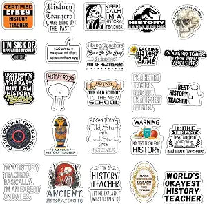 History Teacher Stickers - Vinyl Decals for Water Bottles and Laptops, Perfect History Teacher Gift for Teachers' Day and School
