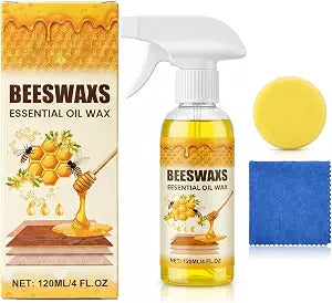 Beeswax Spray for Wood,Beeswax Wood Polish Spray,Deep Restore Furniture Cleaner for Cabinets, Hardwood Floors, Tables & All Wood Surfaces, (Includes sponge and towel)