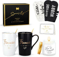 Engagement Gifts for Couples Newly Engaged Gifts for Couple Happy Engagement Gift for Women Fiance Gift for Women Just Engaged Decorations Ideas with Mugs Socks Candle Card for Her Him Men Best Friend