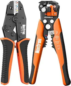 Wire Stripper and Crimping Tool Set, 2-Piece Electrical Tool Kit
