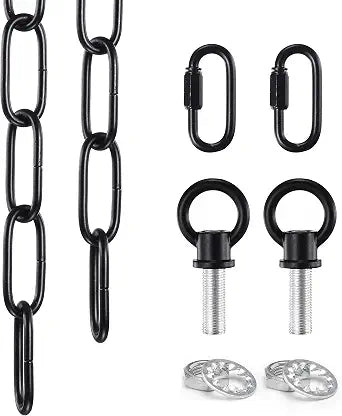 Mr.Color Black Metal Chandelier - Heavy Duty, 6 Feet Chain for Pendant Lights, Swag Lights