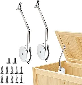 2 Pack Toy Box Hinges, Soft Close Hinges with Multi-Angle Function