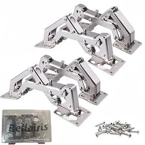 175 Heavy Duty Cabinet Hinges 2 Pair, Wide-Opening Concealed Hydraulic Hinges for Trap Doors, Thick Panels & Garage Cabinets | Soft Close, Adjustable Frameless Hinge Set with Screws & Storage Case