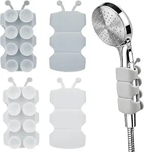 Riakrum 4 Pcs Silicone Shower Head Holder, Handheld No Drill Mount