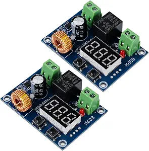 2 PCS Low Voltage Cutoff Protector, 12V-36V DC Voltage Protection Module, Low Voltages Protector Disconnect Switch, Over-Discharge Protection Module