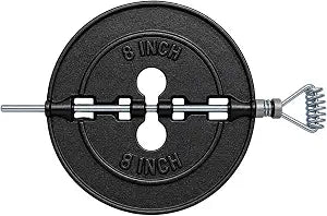 BM0053-A 8 in Cast Iron Stove Pipe Damper for Fireplace Black