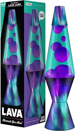 The Original Lava Lamp - 14.5" Aurora Borealis  Classic Liquid Motion Lamp - Purple Wax and Blue Liquid - Item #2047 (Amazon Exclusive)
