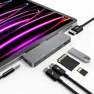 7 in 1 Adapter, Multiport Docking Station for iPad Pro, iPad Air 5