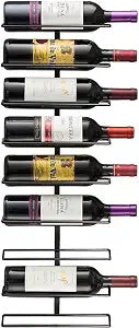 Sorbus Wall Mounted Wine Rack, Metal Bottle Rack (9 Bottle, 1 Pack)