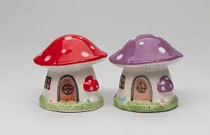 Cosmos Gifts 21021 Colorful Mushroom House Salt and Pepper Shaker