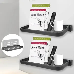 YEXEXINM 2 Pack RV Aluminum Fold-Down Wall Shelf - Wall-Mounted Hidden Foldable Shelf for Compact Camper Storage | Perfect RV Shelf for Inside - RV Furniture Parts & Hardware.