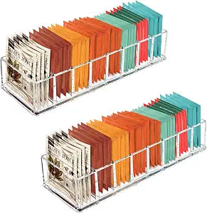 Tasybox Tea Bag Organizer, Tea Holder, Tea Organizers and Storage, 2 Pack