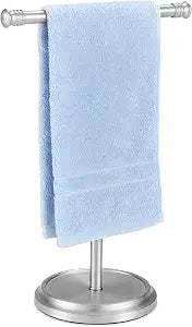 Hand Towel Holder Stand for Bathroom & Kitchen, 14 Inch Freestanding T-Shape Towel Rack Stand with SUS304 Stainless Steel Base, Rust-Proof Towel Bar for Countertop (Brushed Nickel)