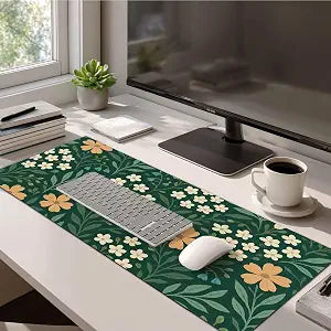 HOMETITUTE Floral Large Mouse Pad 31.5x11.8 Inch Gaming Desk Mat Non Slip Base XL Keyboard Pad Extended Computer Mat Waterproof Mouse Mat Desk Accessories for Office Home Desktop