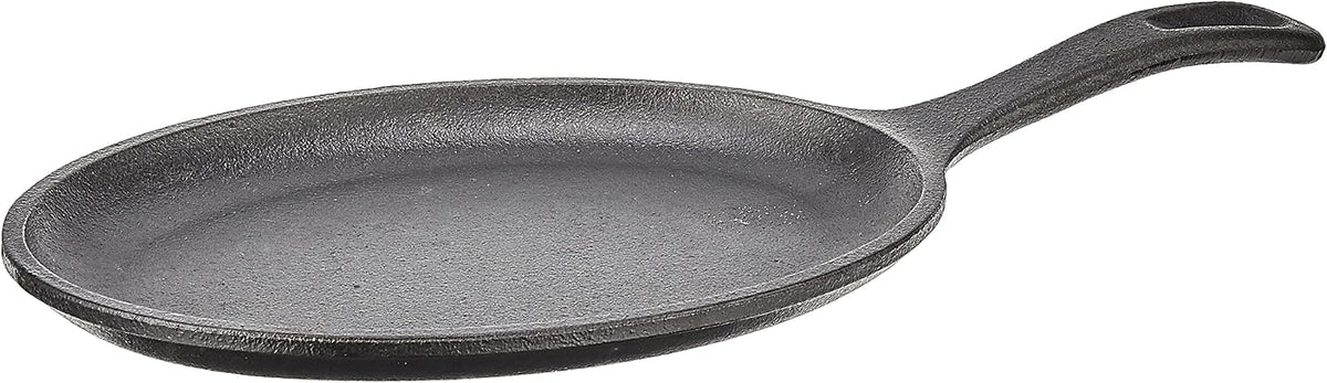 Lodge Pre-Seasoned Cast Iron Oval Fajita Pan, PFAS-Free, 10 x 7.5 Inches