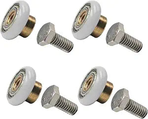 4 Sets 23mm Shower Door Rollers, Sliding Door Wheels Replacement Part with Screws for Bathroom Shower Sliding Doors