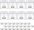 Treela 8 Pcs Ceramic Butter Warmers & 32 Tealight Candles, White