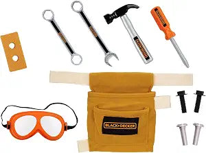 JAKKS Pacific Black+Decker Jr Tool Belt Set with 11 Tools and Accessories