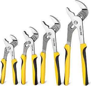 TOPLINE 4-piece Groove Joint Pliers Set with12-in, 10-in, 8-in and 6-in