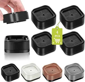 4 Pack Furniture Risers 1 Inch, Adjustable Bed Risers Heavy Duty for Table Desk Couch Chair Sofa Cabinet Bed Legs Dorm, Square Stackable Bed Raisers Blocks Lift Height 1", 2" or 3", Black