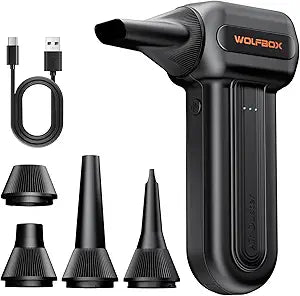 WOLFBOX MF60 Compressed Air Duster, 3-Speed Adjustable, Electric, Cordless