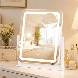 Vanity Mirror with Lights, LED Makeup Mirror, White,14.8"x12.6"