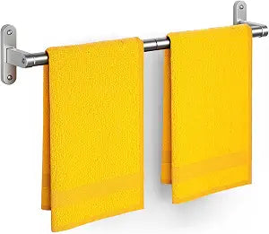 Powools Brushed Nickel 24" Towel Rack, Rustproof Wall Mounted Towel Bar