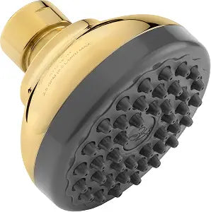 Aqua Elegante Pressure Boosting Shower Head - 1.8 GPM - Polished Brass