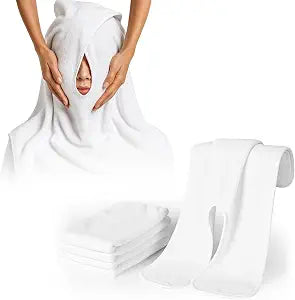 Efforest Facial Towels for Estheticians – Microfiber Soft Spa Towel for Skincare, Massage & Professional Use (White, Pack of 5)