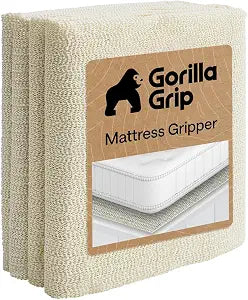 GORILLA GRIP Non Slip Mattress Gripper, Slide Stopper, 54 x 72 Queen