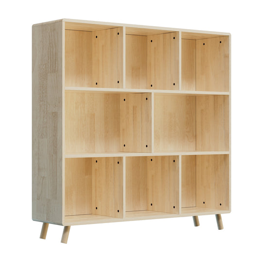 8-Cube Storage Cabinet, 44"L x44" H Fixed Shelves Organizer for Books/Toys/Home DÃ©cor, Modern Wooden Bookcase, Multi-Compartment Cabinet for Home/Office