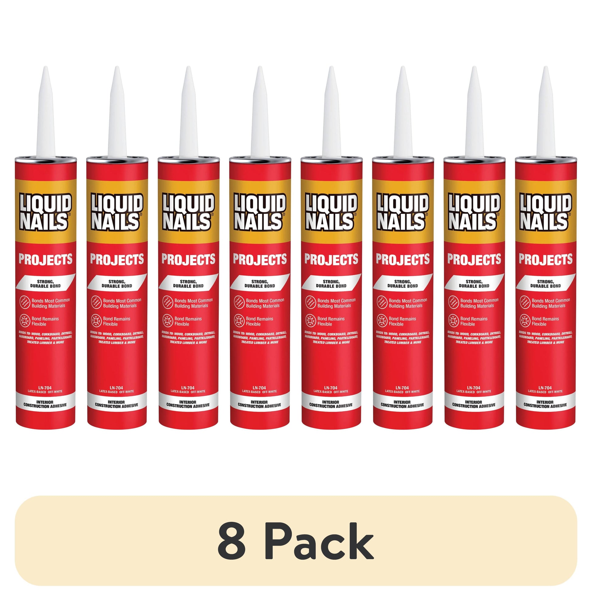 (6 pack) Liquid Nails 10 oz Proyectos Interiores LÃ¡tex Adhesivo para ConstrucciÃ³n Color Beige