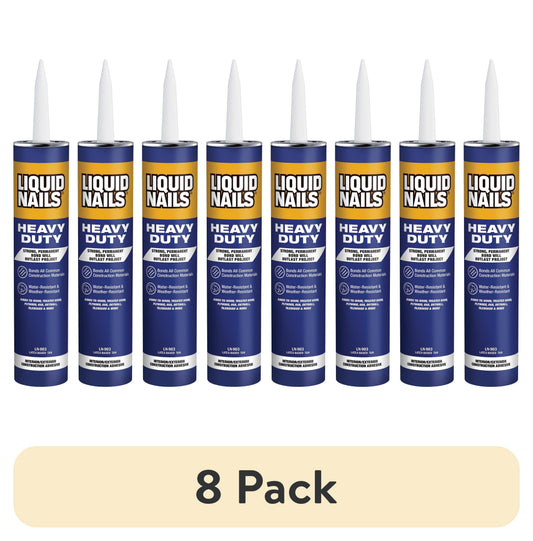 (8 pack) Liquid Nails Heavy Duty 10 oz. White Low VOC Construction Adhesive