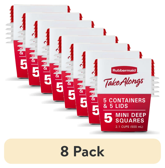 (8 pack) Rubbermaid 2.1 cups Clear Food Storage Container 5 pk