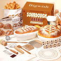 Sourdough Starter Kit with Banneton Proofing Basket, Starter Jar and Tools