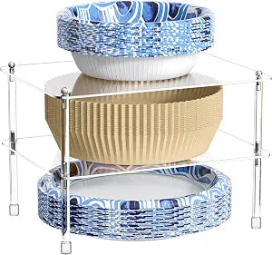 Paper Plate and Bowl Dispenser Acrylic, Paper Plates Holder