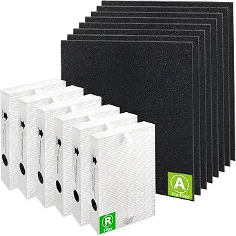 6 Pack HPA300 Filter R Replacement for Honeywell Air Purifiers HPA300 HPA200 HPA100 HPA300 HPA304 HPA8350 HPA3300b HPA5300 Replace HRF-R3 & HRF-R2 & HRF-R1&HRF-AP1-8 Pre filters A by Blutoget
