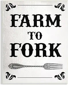Stupell Industries 'Black and White Farm to Fork Country'| Wall Plaque Art