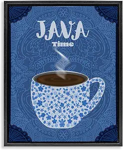 Java Time Coffee Mug, 16 x 20 Inch Framed Gicle Print