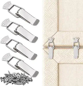 Sectional Sofa Connectors, Heavy Duty Metal Sectional Couch Connectors to Keep Couch Together, Modular Furniture Clips Hooks Brackets for Preventing Sliding & Separation (4 Pcs with 20 Screws)