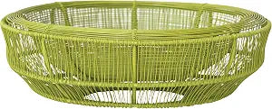 Bloomingville Metal Wire Double-Wall Bowl, Chartreuse