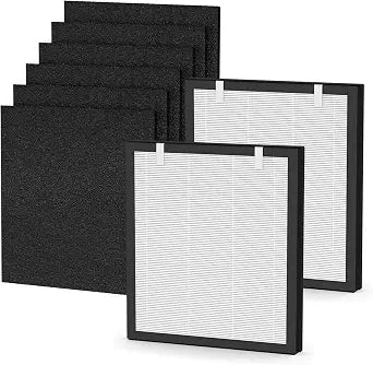 P358 Filter Compatible with HEAPETS P358 Air Purifier, 2 Main+6 Pre-Filter