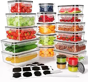 KEMETHY Large 40 Piece Food Storage Containers with Airtight Lids, BPA-free